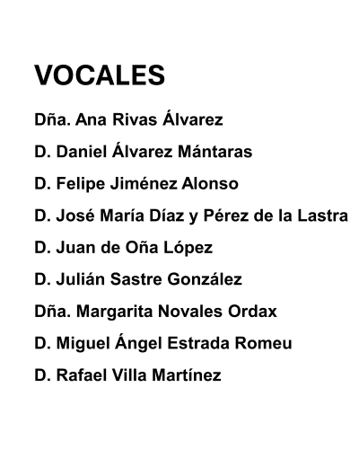 Vocales 2013-2023